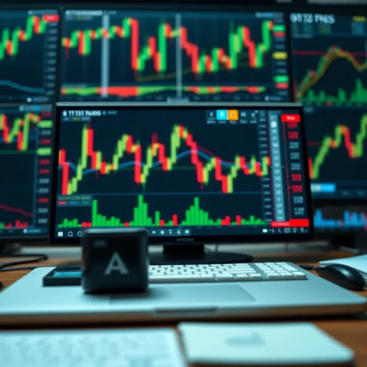 Essential Trading Tools and Indicators for Day Trading Collection of trading tools including candlestick patterns, indicators, and charts for informed financial decisions