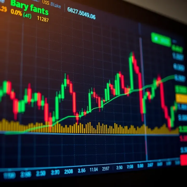 Chart displaying financial data with clear indicators for risk management in day trading