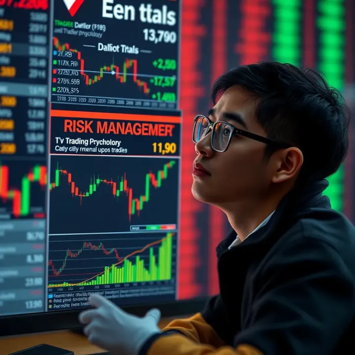 Graphical representation of risk management and trading psychology concepts