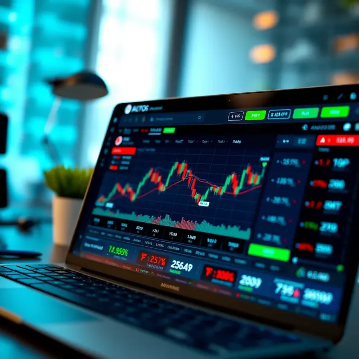 Demo Account Analytics on Trading Platform Trading platform interface displaying demo account analytics