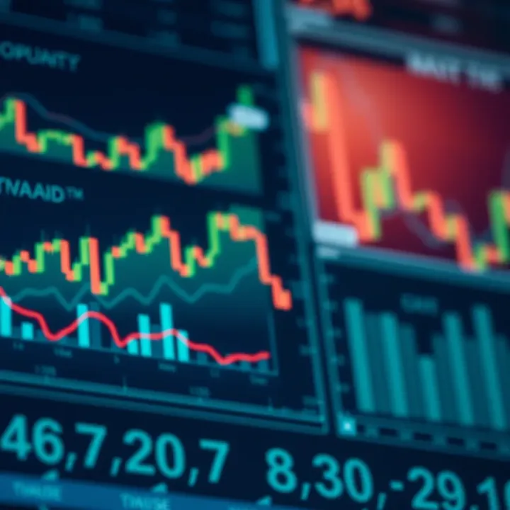 Graph and data charts representing the impact of economic reports on financial decisions