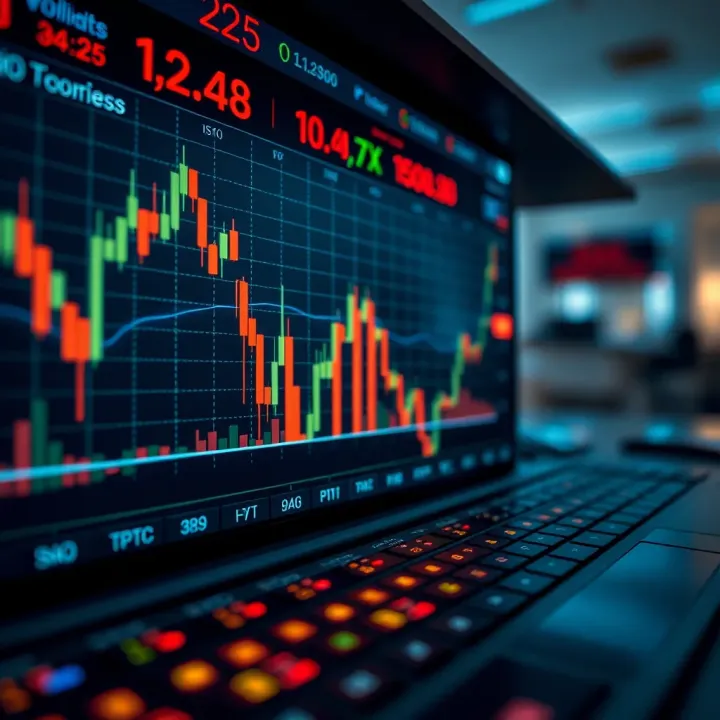 Chart illustrating influence of economic events on binary options trading volume and strategies