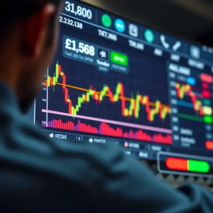 Interactive Forex demo trading platform interface showing charts and virtual trading options