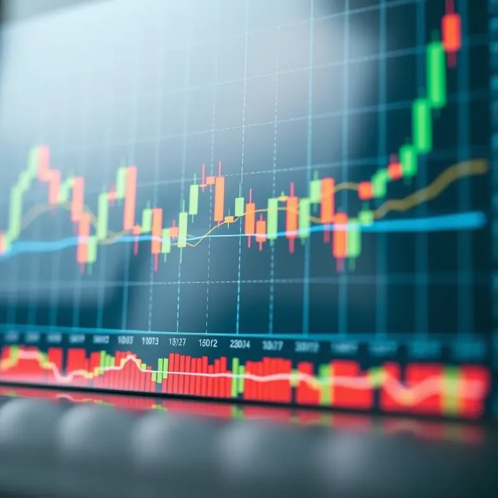 Chart showing bullish and bearish candlestick patterns used in financial market analysis