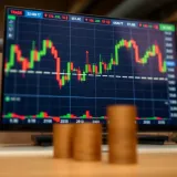 Candlestick chart showing price movements and trends in binary options trading