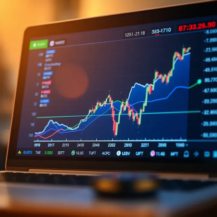 Graph illustrating the volatility and trends in binary options trading over time