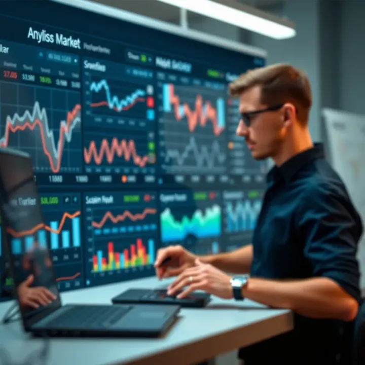 Dashboard showcasing data collection and interpretation for competitive market insights
