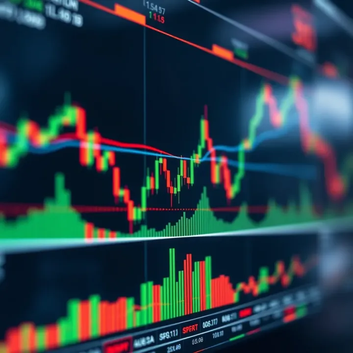 Chart depicting market context with trend lines and key price levels for trading analysis