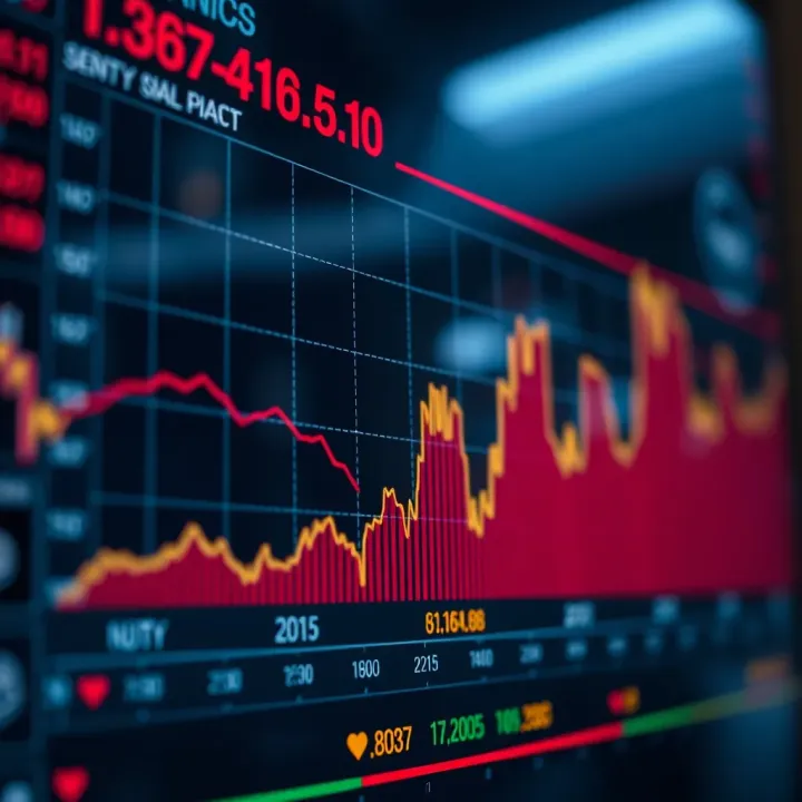 Graph depicting market trends influenced by economic announcements and scheduled events