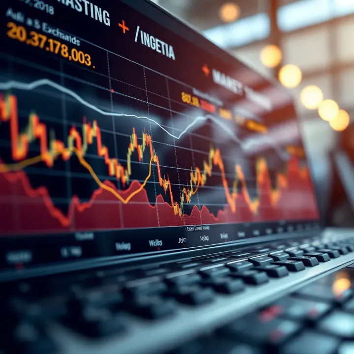Graphical representation of market trends influenced by economic data releases