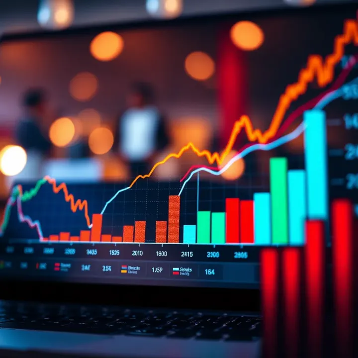Graph illustrating marketing strategy development influenced by market trends and data insights