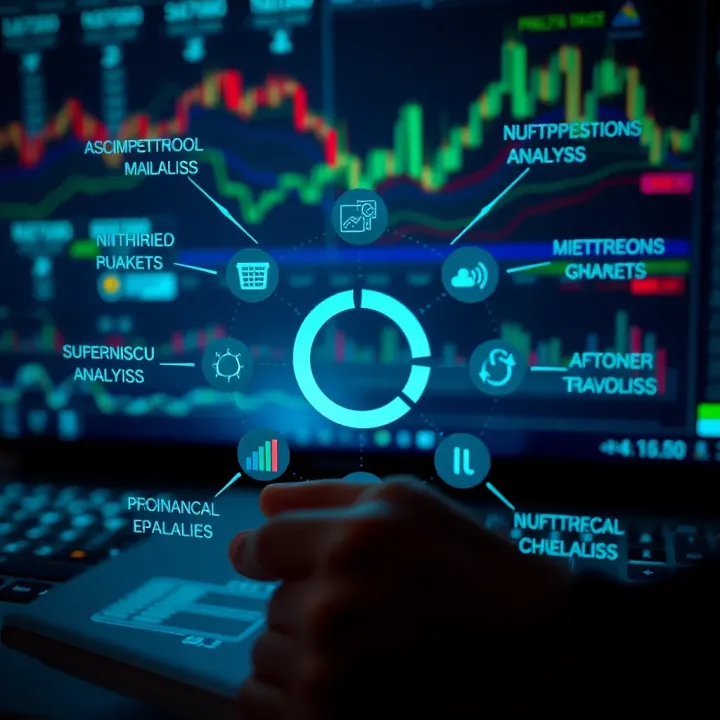 Diagram showing various methods and applications of financial market analysis