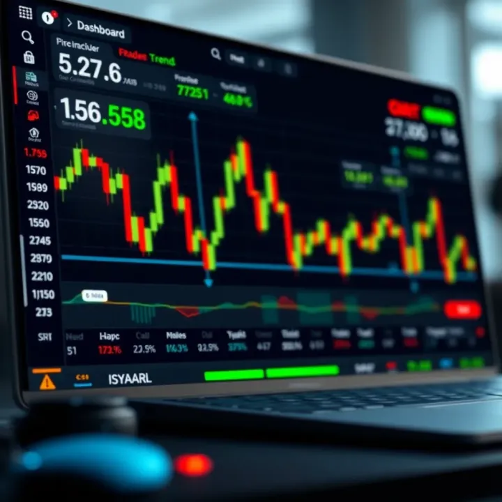 Dashboard interface displaying price action data and market trend indicators for informed trading decisions