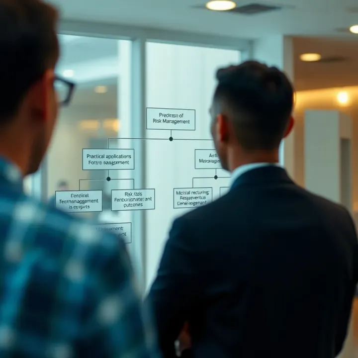 Practical Applications of Risk Management in Business and Personal Contexts Flowchart depicting practical applications of risk management steps with tools and outcomes