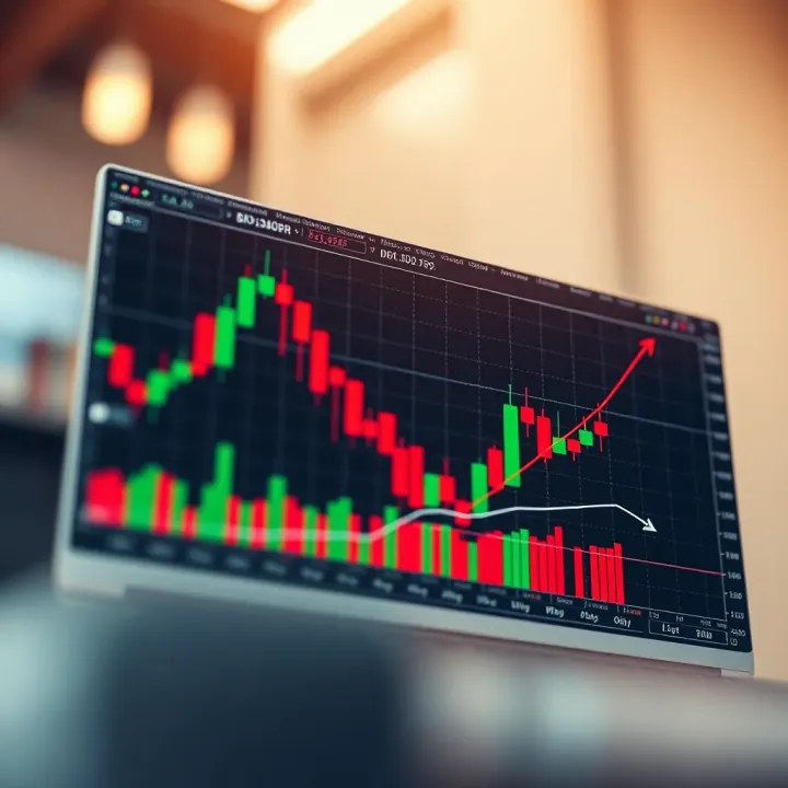 Technical analysis chart highlighting key support and resistance levels using price action indicators