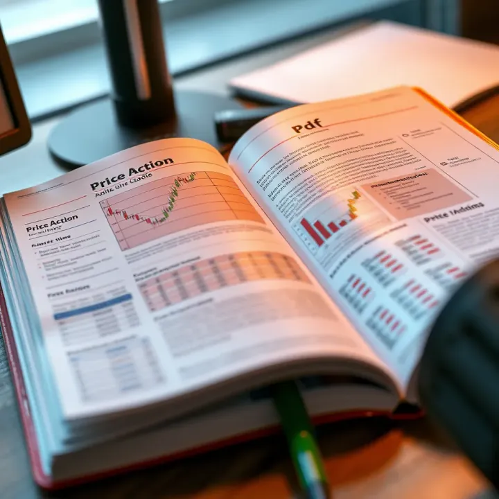 Open PDF document with trading charts and price action educational content