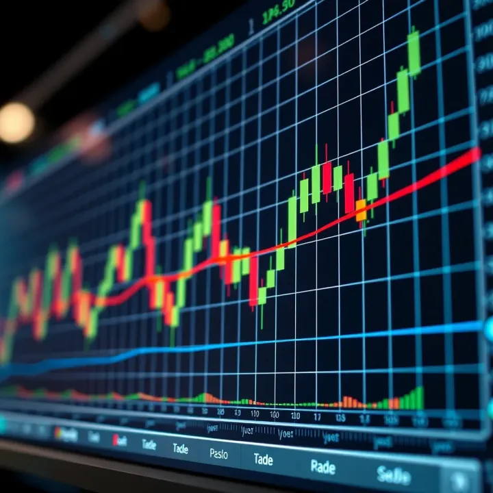 Analyzing Price Movements with Trend Lines and Support Levels Graph showing price movement analysis with trend lines and support resistance zones