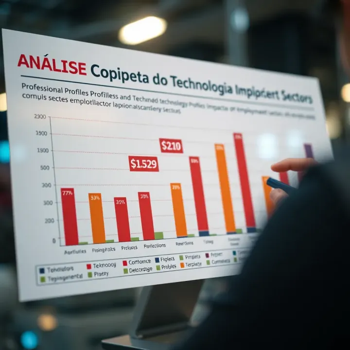 Chart depicting professional profiles and technology impact on employment sectors