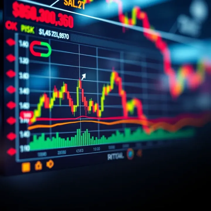 Graph showing risk management techniques in fast-paced financial markets