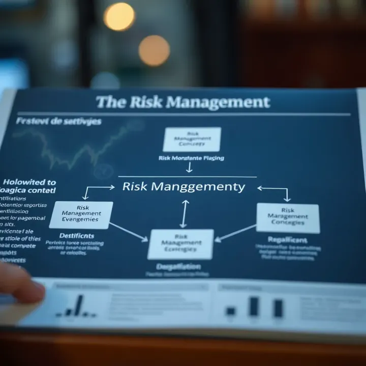 Diagram illustrating key risk management concepts including identification, assessment, and mitigation strategies
