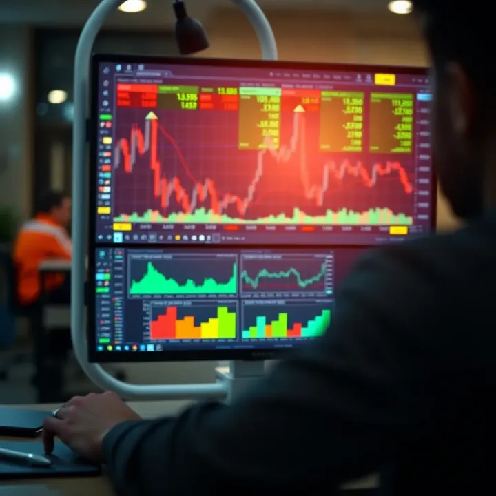 Illustration of risk management tools and charts highlighting secure trading in binary options