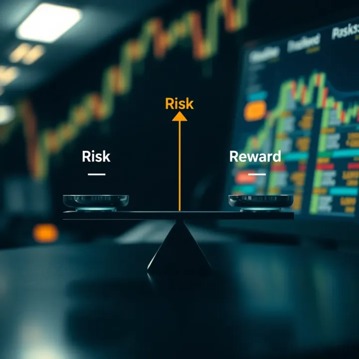 Risk and Reward Balance in Binary Options Investment Diagram illustrating risk and reward balance in binary options investment