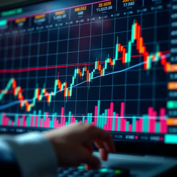 Trend Analysis in Binary Options Trading Chart showing upward trend with technical indicators for binary options trading