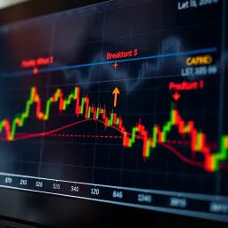 Identifying Support and Resistance to Predict Market Trends Graph illustrating support and resistance levels with breakout points emphasizing market movement detection