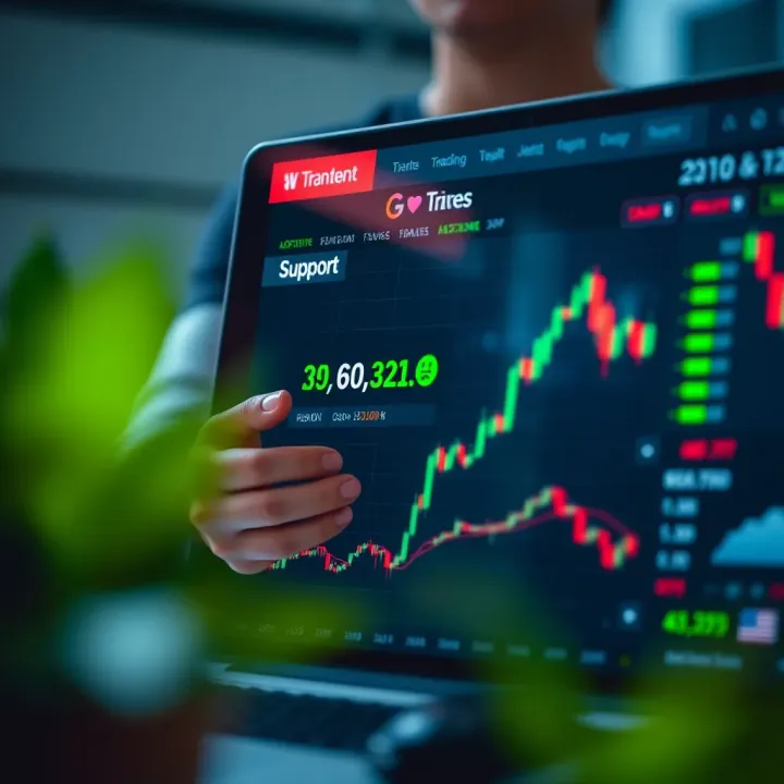 Day Trading Platform Interface Highlighting Usability and Support User-friendly interface showcasing a day trading dashboard with support options