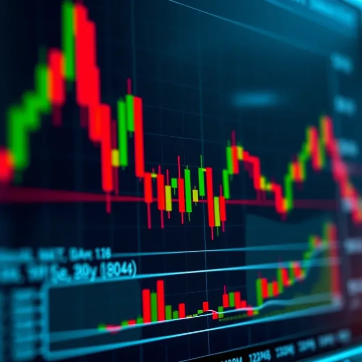 Chart displaying various candlestick patterns used in financial market analysis
