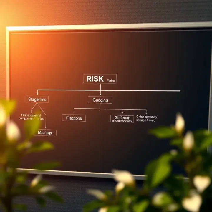 Flowchart showing stages of risk identification and analysis in organizational management