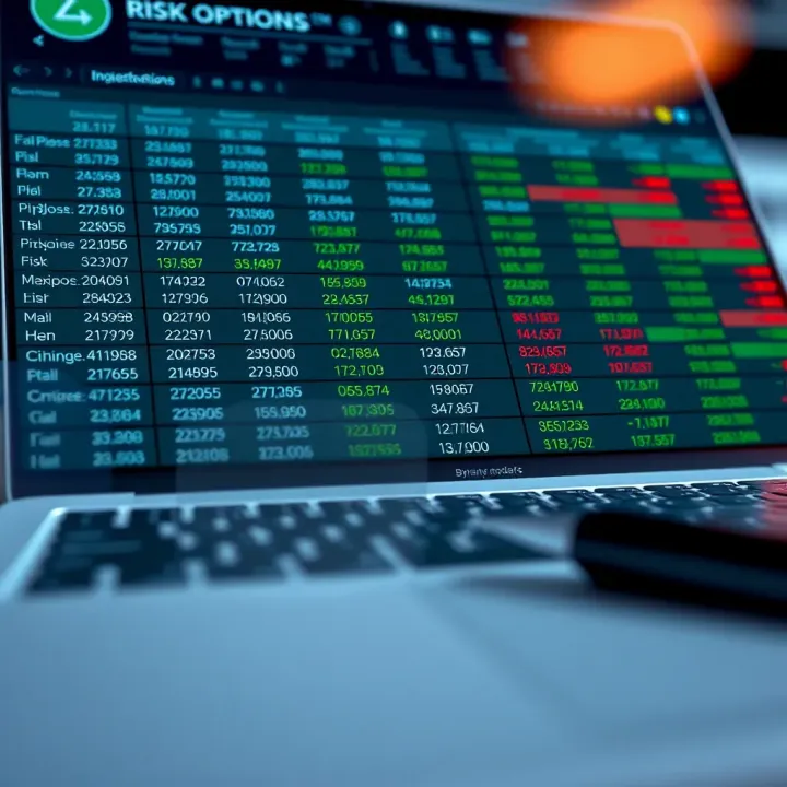 Spreadsheet Layout for Binary Options Risk Management Spreadsheet showing risk management formulas and binary options data